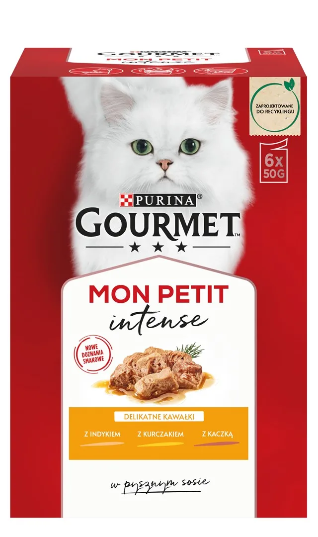 GOURMET Mon Petit Poultry Mix - Wet Cat Food - 6 X 50 G