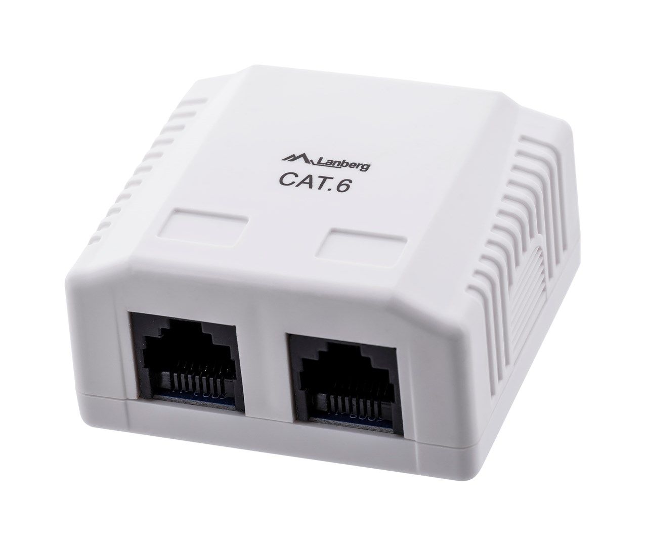 Lanberg RJ45 Cat6 Surface Mount Outlet Box - White