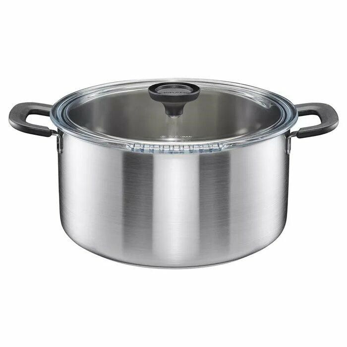 L Stainless Steel Pot With Lid Functional Form 7