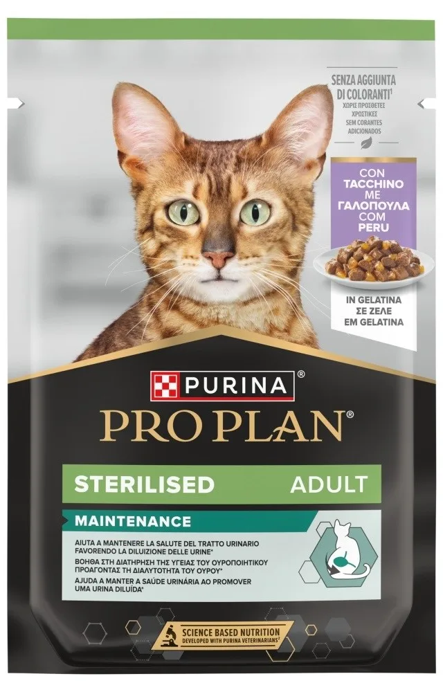 PURINA Pro Plan Sterilised Adult Maintenance Turkey In Jelly - Wet Cat Food - 85g
