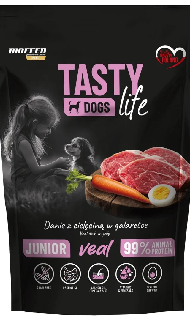 BIOFEED Tasty Dogs Life Junior Veal - Wet Dog Food - 150g