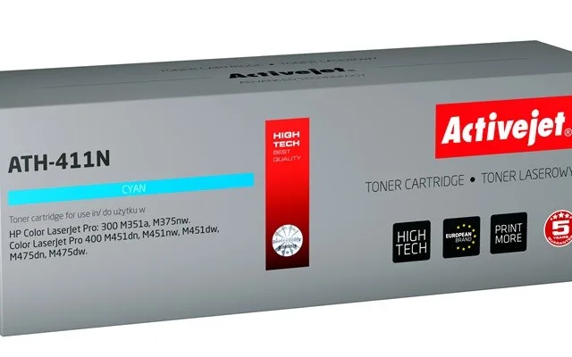 Activejet ATH-411N toner (replacement for HP 305A CE411A; Supreme; 2600 pages; cyan)