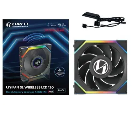 Lian Li UNI FAN SL Wireless LCD 120 Reverse Blade Computer Case 12 Cm Black 1 Pc(S)