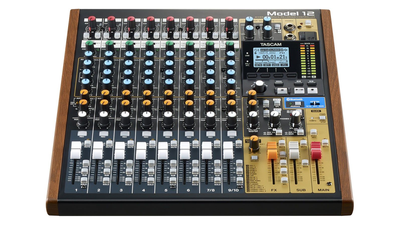 Tascam Model 12 12 Channels 20 - 20000 Hz Black Wood