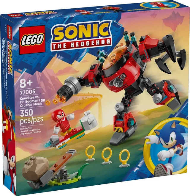 LEGO SONIC THE HEDGEHOG 77005 Knuckles Vs. Dr. Eggman Egg Crusher Mech