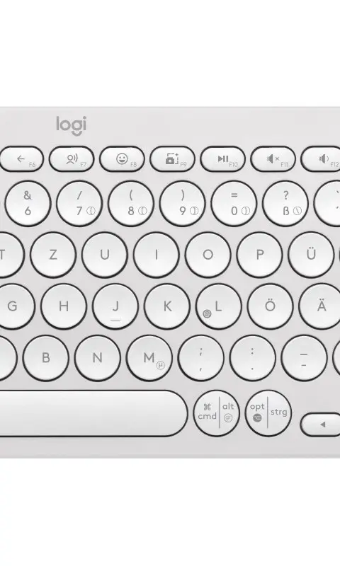 Logitech 920-012204 keyboard Mouse included Universal RF Wireless + Bluetooth QWERTZ German White