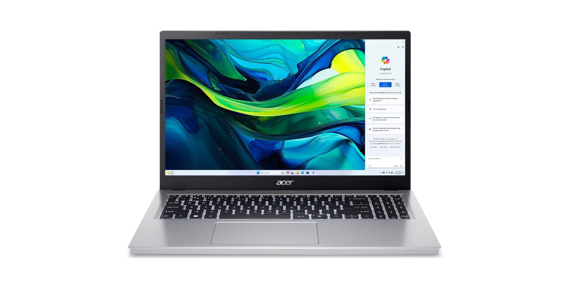 Laptop Acer AG15-32P-39R2DX Core 3 N355/15.6 FHD IPS/8GB/SSD 128GB SSD 128GB/BT/Win 11 Silver