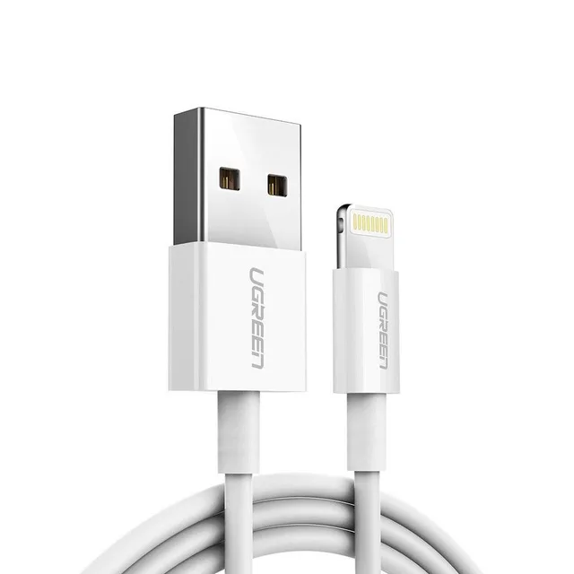 UGREEN NIKLOWANY KABEL LIGHTNING, 1 METRA BIAŁY