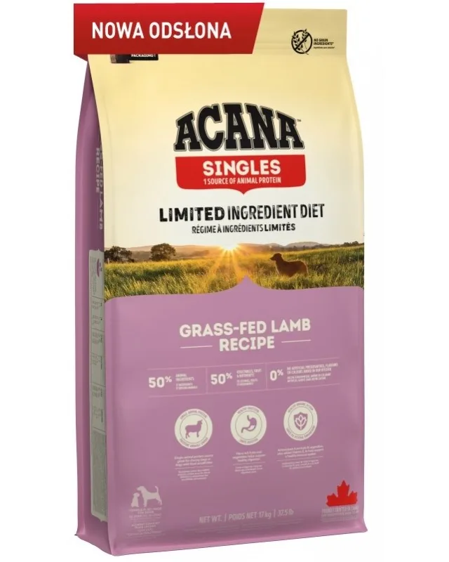 ACANA Singles Grass-Fed Lamb - Dry Dog Food - 17kg