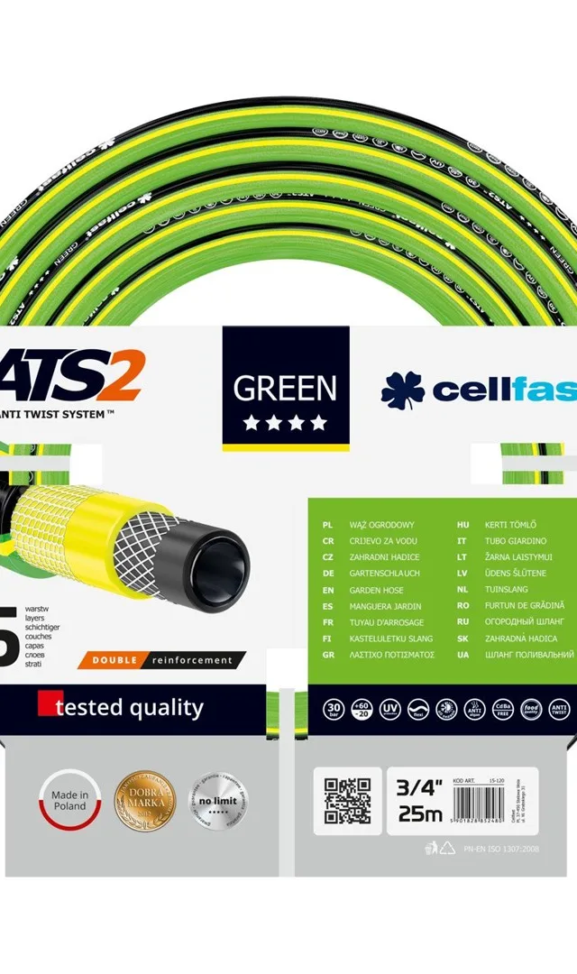 Garden Hose Cellfast 15-120 GREEN ATS2 ™ 3/4 25m