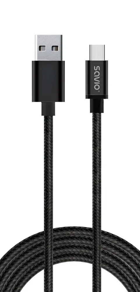 Savio CL-129 USB cable USB 2.0 2 m USB A USB C Black