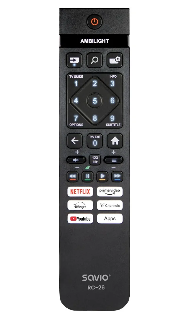 Savio RC-26 Remote Control IR Wireless TV Press Buttons