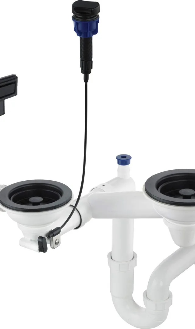 Siphon For 1.5 And 2-Bowl Granite Sink - Space-Saver