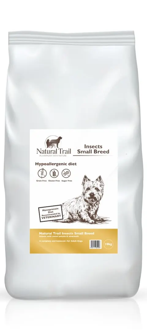 NATURAL TRAIL Premium Insects Small Breed - Dry Dog Food - 10kg