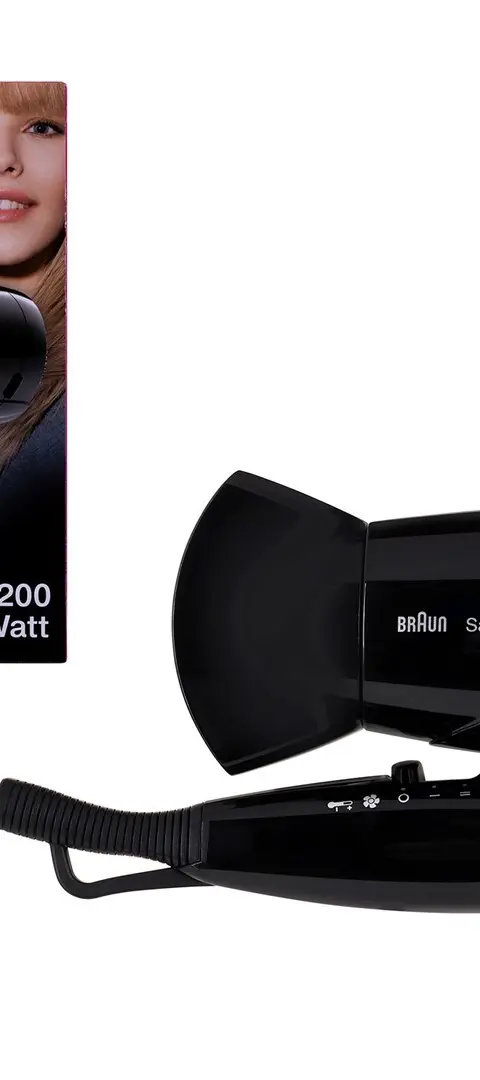 Braun HD130 hair dryer 1200 W Black