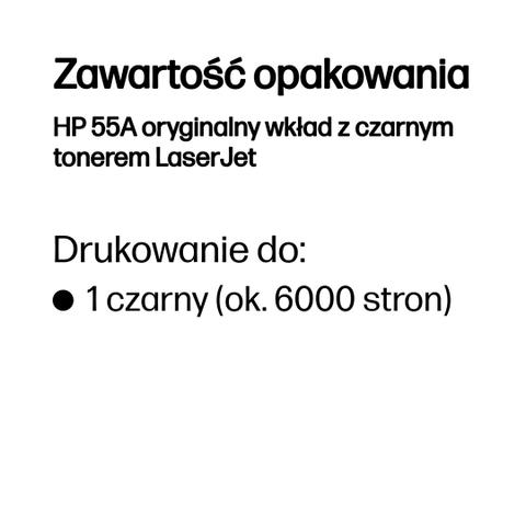 HP 55A Black Original LaserJet Toner Cartridge