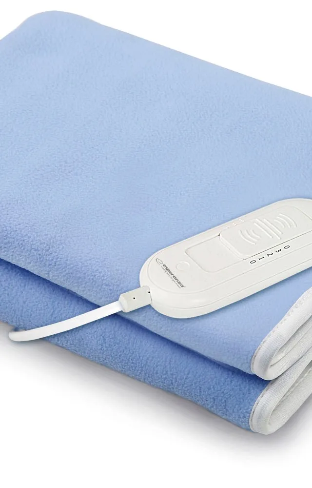 Esperanza EHB001 Electric Blanket Electric Bed Warmer 60 W Blue Polyester
