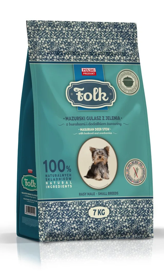 FOLK Small Breeds Traditional Masurian Venison Stew With Beets And Cranberries - Dry Dog Food - 7kg