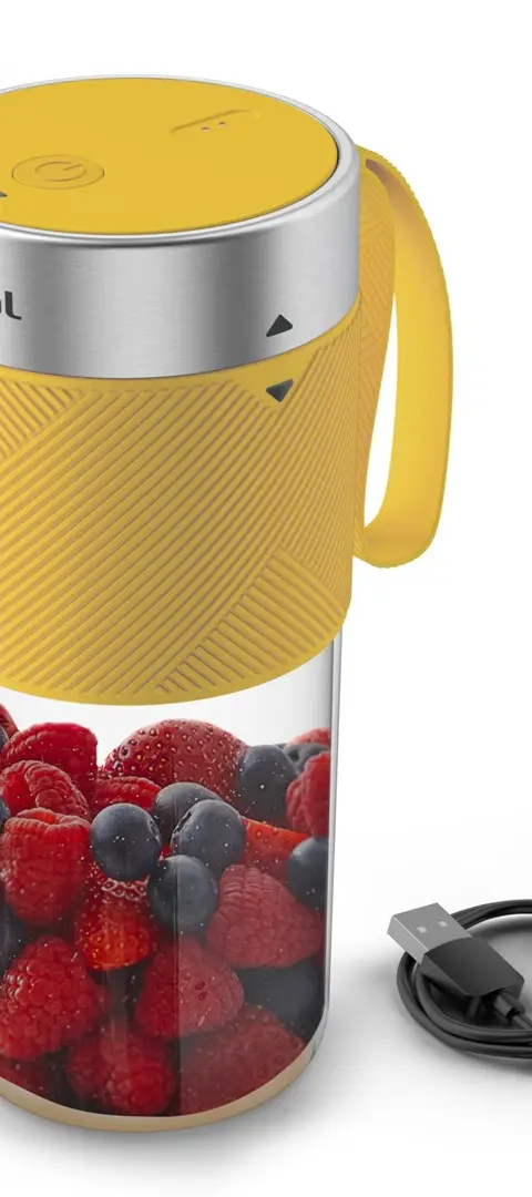 Tefal Lightmix BL1C0230 blender 0.3 L Portable blender Stainless steel, Transparent, Yellow