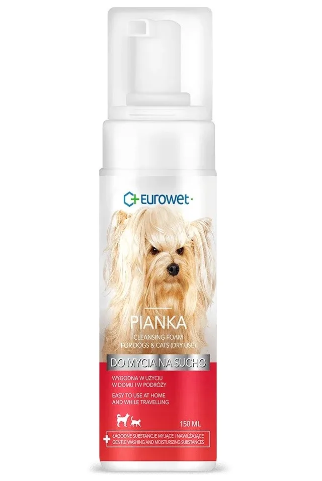 EUROWET Dry Shampoo - Shampoo For Dogs And Cats - 150ml