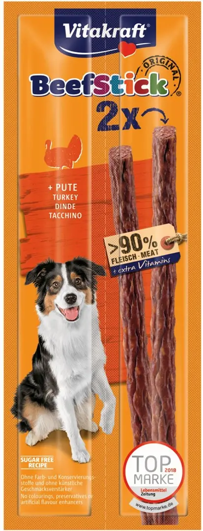 VITAKRAFT Beef Stick With Turkey - Dog Treat - 2x12 G