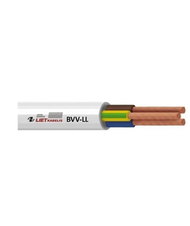 CABLE BVV-LL 3X1.5 WHITE 50M