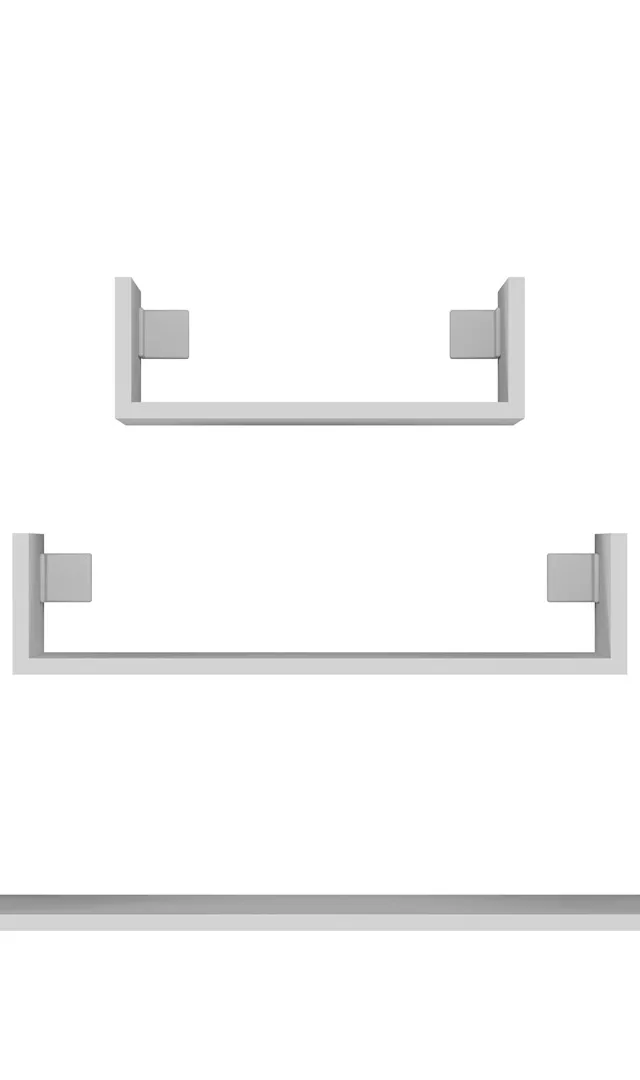 Topeshop MOBI 3P BIEL Shelve Floating Shelf Wall Mounted Particle Board White