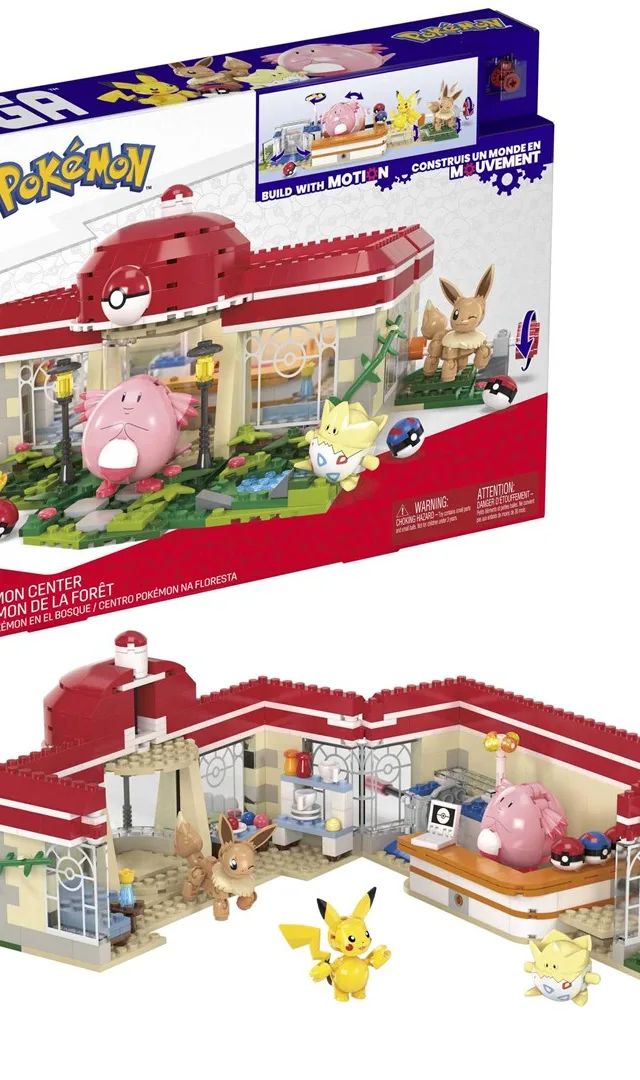 MEGA Pokémon Building Toy Kit, Forest Center (648 Pieces) with 4 Action Figures