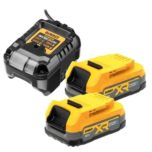 DEWALT AKUMULATOR 18V 1 7Ah POWERSTACK 2szt. Charger DCB1102