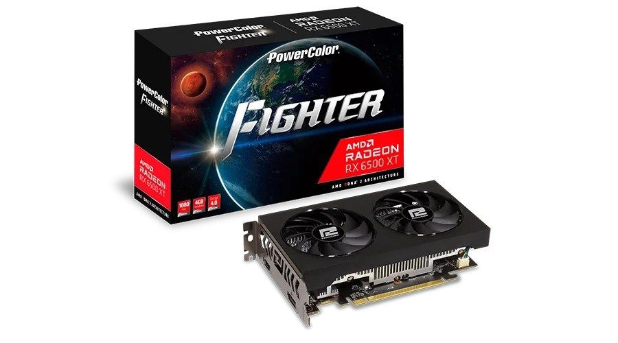 PowerColor Figh. AXRX 6500XT 4GBD6-DHV3 Graphics Card