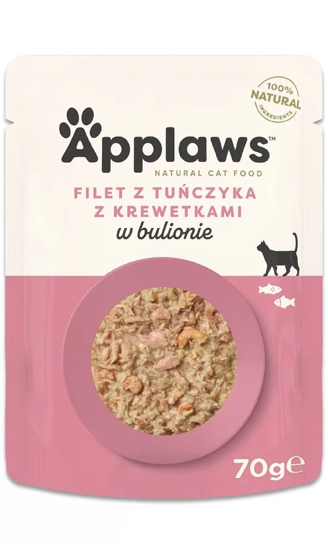 APPLAWS Tuna Fillet With Prawn In Broth - Wet Cat Food - 70g