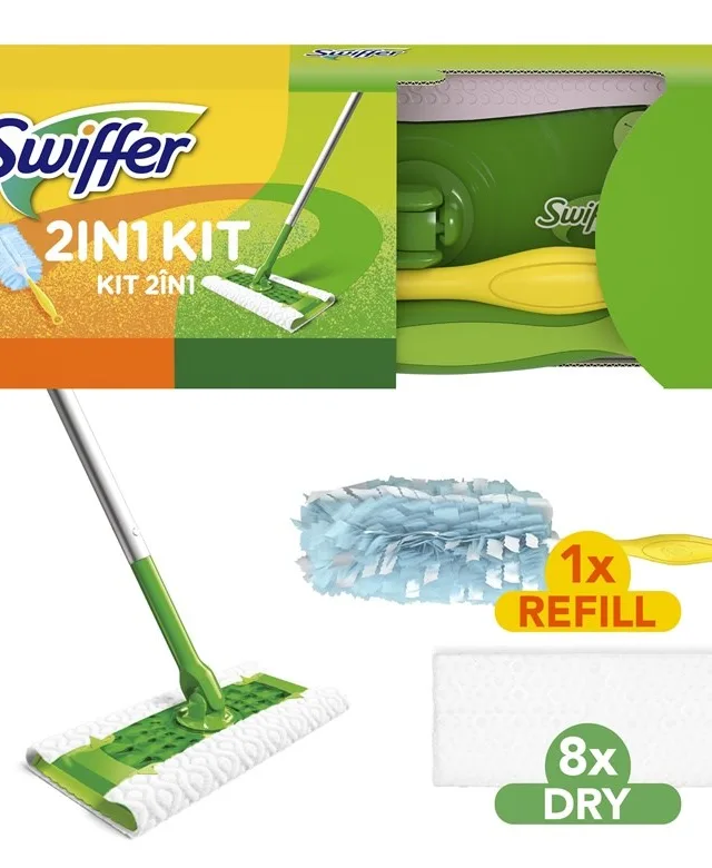 KIT 2IN1 FLOOR AND DUST BROOM SWIFFER
