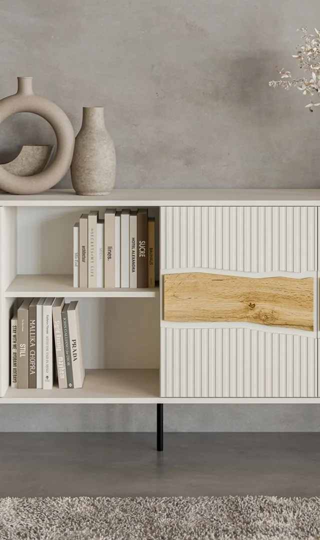 Cama INSERTO 3D1W Chest Of Drawers 190x40x80 Cashmere LED