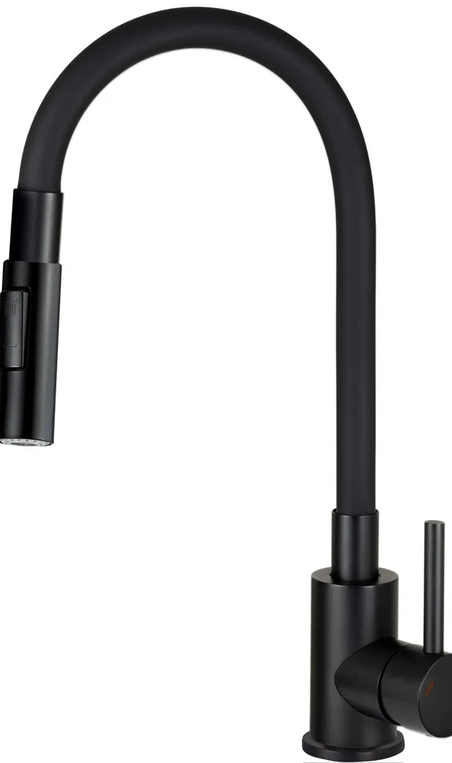 Kitchen Faucet With Bent Spout - 2 Types Of Spray