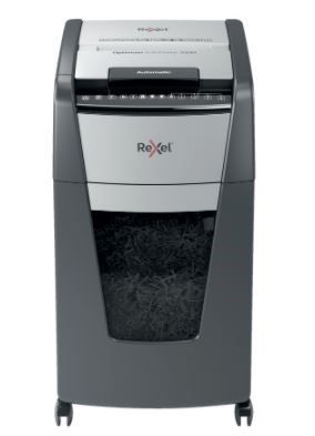 Rexel Optimum Auto+ 300M paper shredder Micro-cut shredding 55 dB 23 cm Black, Grey