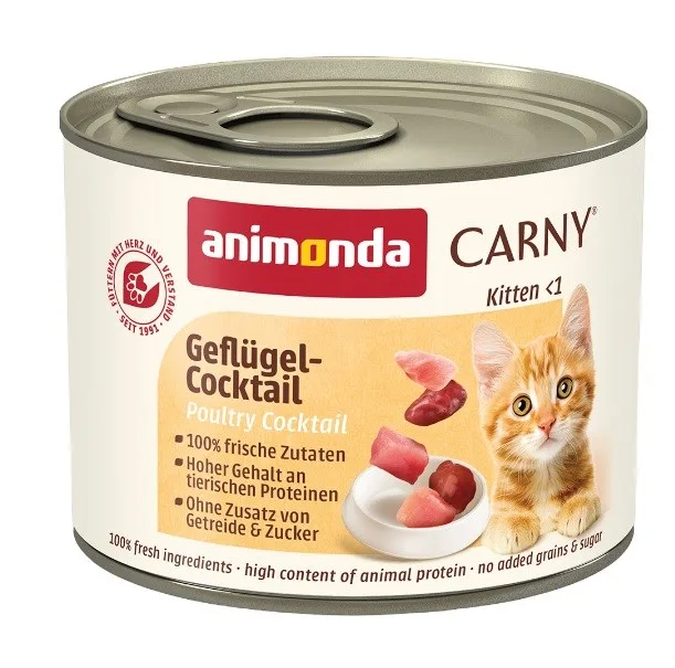 ANIMONDA Carny Kitten Poultry Cocktail - Wet Cat Food - 200g