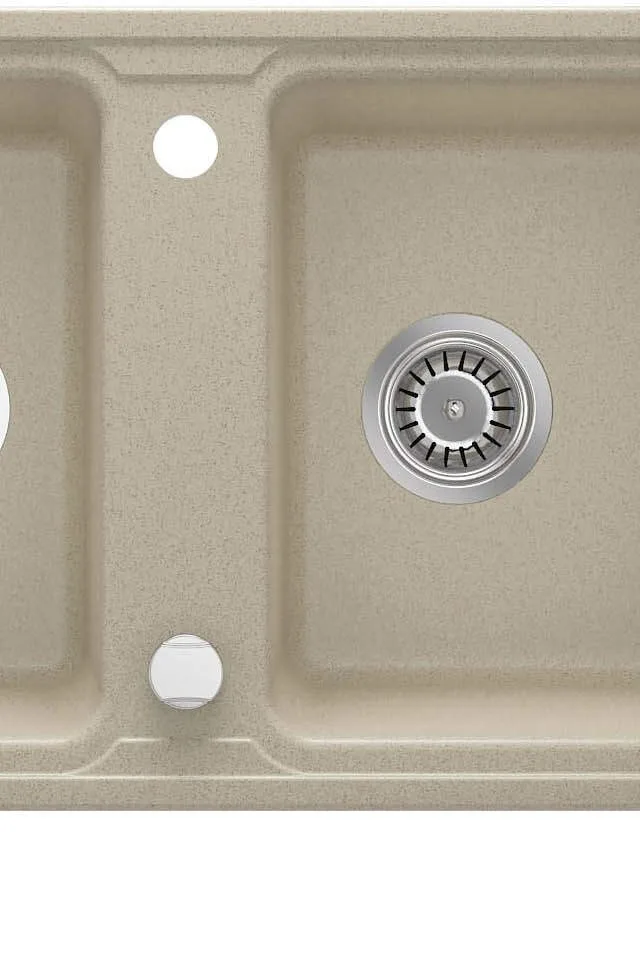 Granite Sink With 2-Bowl Faucet