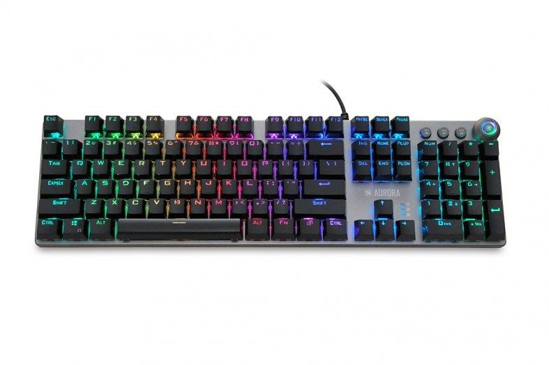 iBox AURORA K-4 keyboard Gaming USB QWERTY Black, Silver