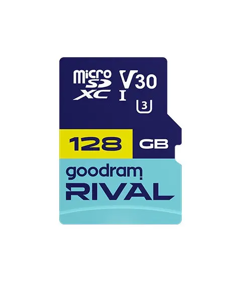 GOODRAM MicroSDXC 128GB V30 UHS I U3 RIVAL Adapter