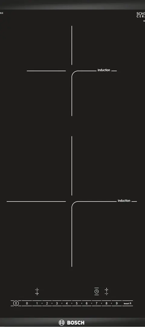 Bosch PIB375FB1E Hob Black Stainless Steel Built-In Zone Induction Hob 2 Zone(S)
