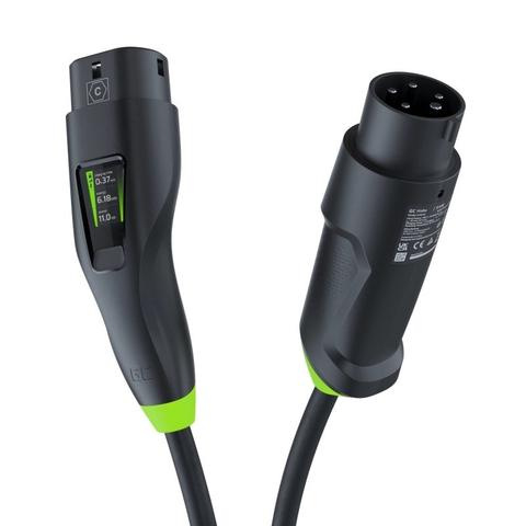 Green Cell Habu EVGC01 Mobile EV Charger For Electric Vehicles 11 KW 7 M Type 2 CEE Wallbox Black