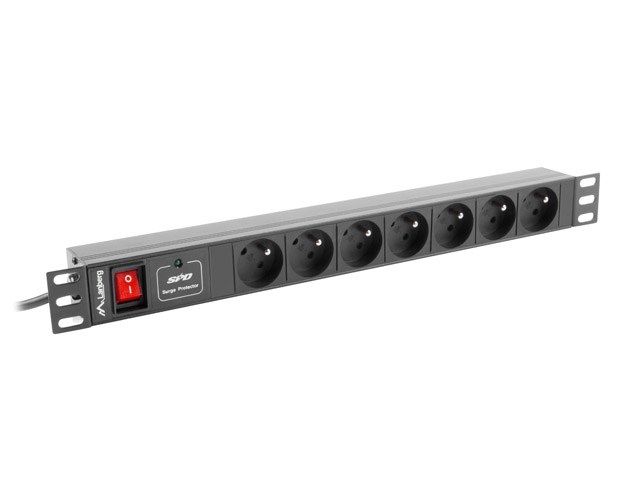Lanberg PDU 7x Schuko 1U Rack Mount