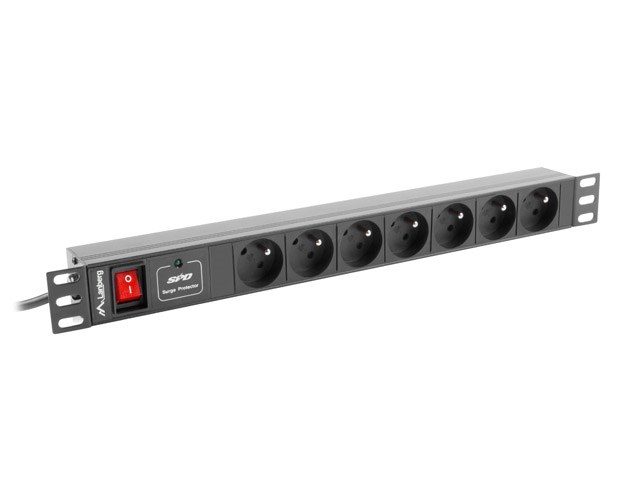 Lanberg PDU 7x Schuko 1U Rack Mount