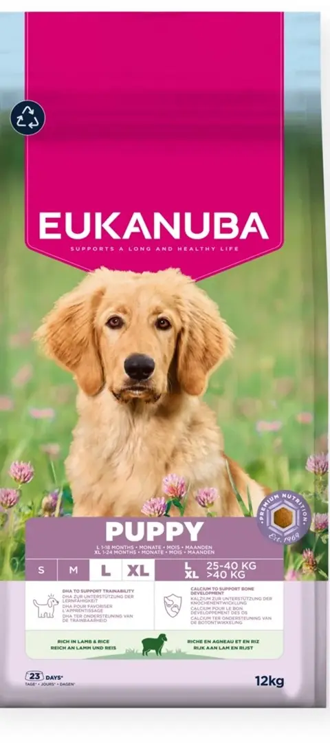 EUKANUBA Puppy L XL Rich In Lamb Rice - Dry Dog Food - 12kg
