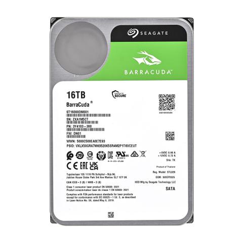 Seagate Barracuda 16TB internal hard drive 7200 RPM 512 MB 3.5" Serial ATA