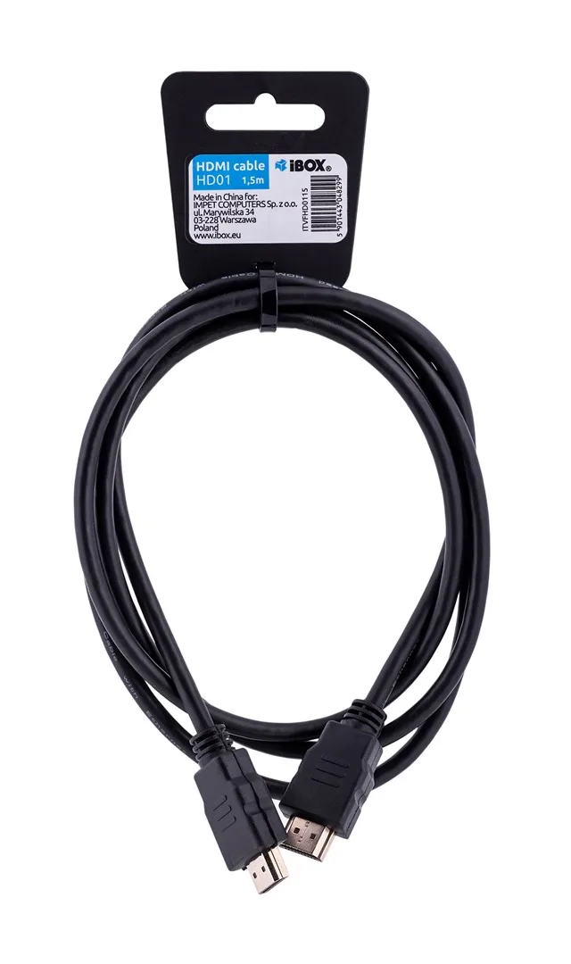 iBox ITVFHD0115 HDMI cable 1.5 m HDMI Type A (Standard) Black
