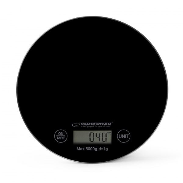 Esperanza EKS003K Kitchen Scale Black Countertop Round Electronic Kitchen Scale