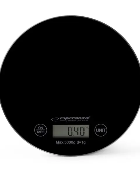 Esperanza EKS003K Kitchen Scale Black Countertop Round Electronic Kitchen Scale
