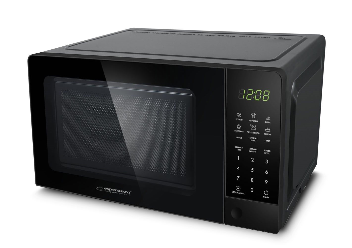 Esperanza EKO009 Microwave Black Solo Microwave Countertop 20 L 700 W