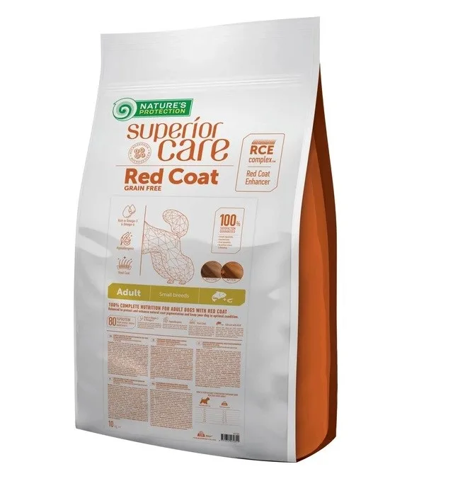 NATURE'S PROTECTION Superior Care Red Coat Adult Small Breed Grain Free Salmon - Dry Dog Food - 10kg